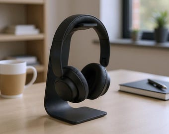 Minimalist Headphone Stand Desk Organizer for Gamers & Offices Sleek Headset Holder Display Tech Gift for Him or Her