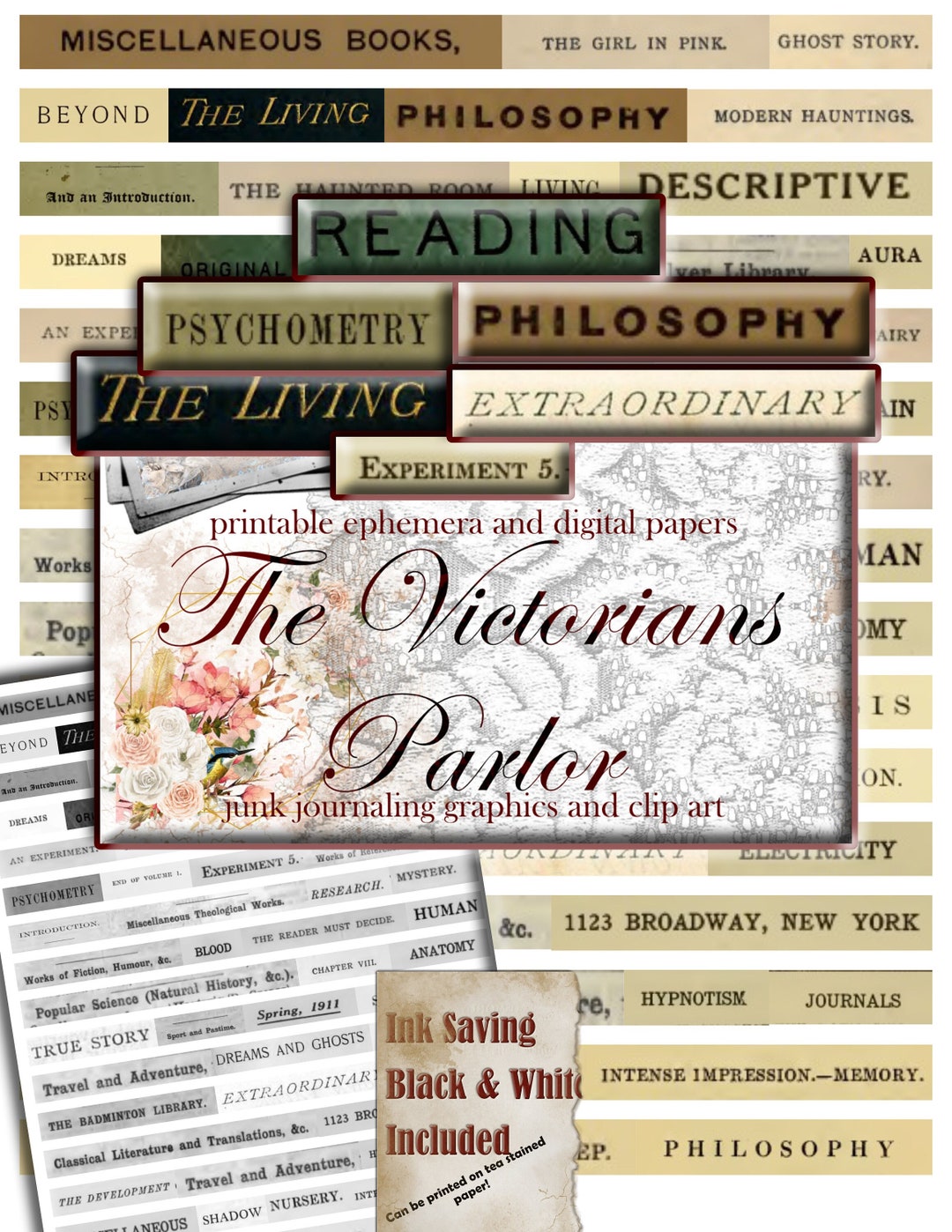 Printable Victorian Words List 60 Digital Words Colored and Etsy