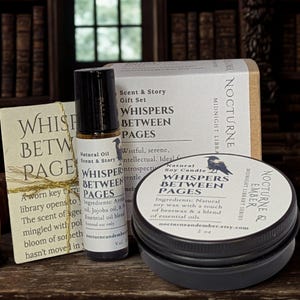 Natural Perfume Oil | Whispers Between Pages Scent | Scent Story | Natural Gift Sets | Gifts for Her| Mood: Wistful, serene, intellectual