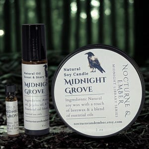 Natural Perfume Oil | Midnight Grove Scent | Scent & Story | Natural Gift Sets | Gifts for Her| Mood: Mysterious, empowering, protective.