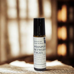 Natural Perfume Oil | Whispers Between Pages Scent | Scent & Story | Natural Gift Sets | Gifts for Her| Mood: Wistful, serene, intellectual.