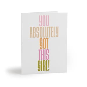 Absolutamente tienes esta chica tarjetas de felicitación (paquete de 8) Tarjeta de empoderamiento de las mujeres, tarjeta de felicitación de la niña, tarjetas de mujeres motivacionales, tienes esta chica
