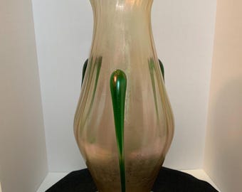 Kralik Tadpole Iridescent Vase, 12" H