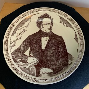 Vernon Kilns U.S.A. Collectible Plate, Franz Peter Schubert