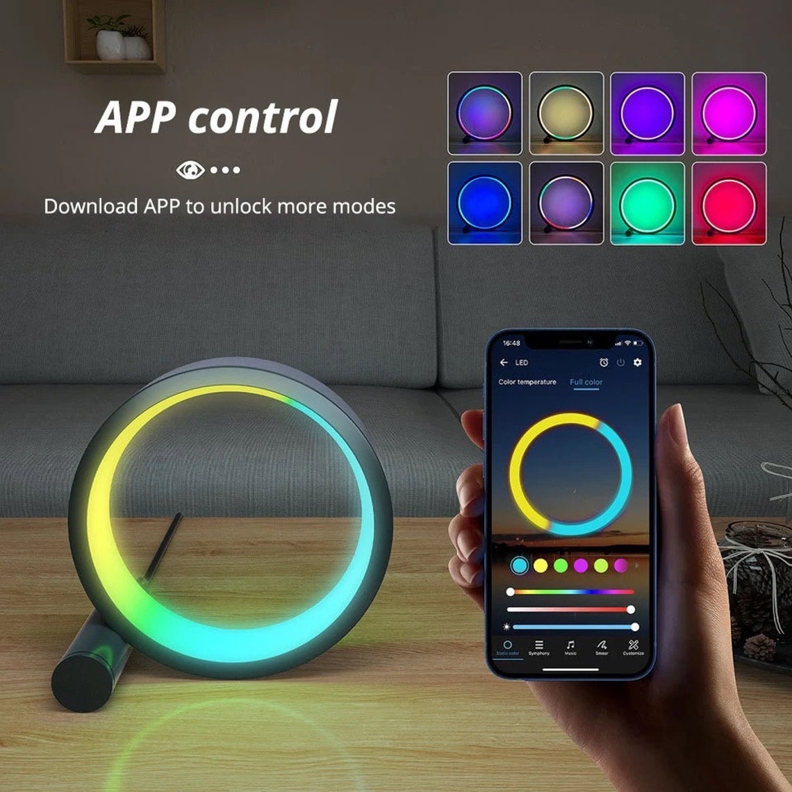 Smart LED Night Light RGB Desktop Atmosphere Desk Lamp image 5