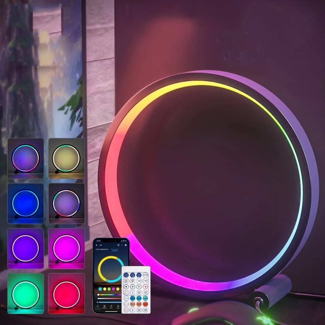 Smart LED Night Light RGB Desktop Atmosphere Desk Lamp image 4