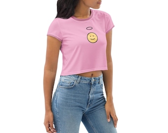 Camiseta corta con cara sonriente de Daria Quinn Morgendorffer