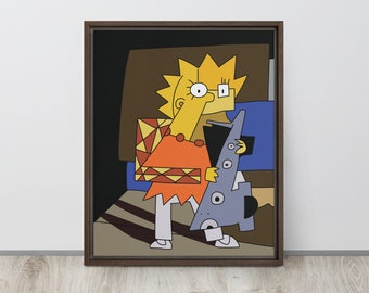 Lienzo Enmarcado Lisa Cubista Simpson - Lisa Simpson