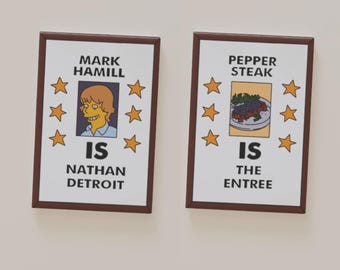 Simpsons Nathan Detroit Pepper Steak Button Magnets (1pc)