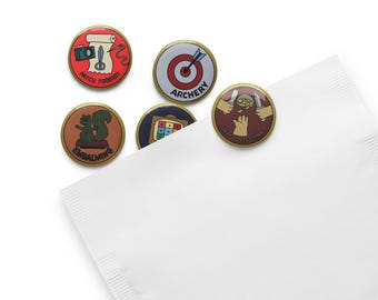 Simpsons Junior Camper Pin Buttons 1.25" (set of 5)