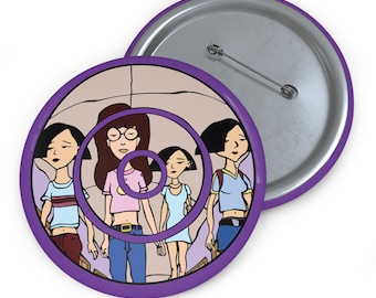 Daria Trippy Fashion Club Pin Buttons