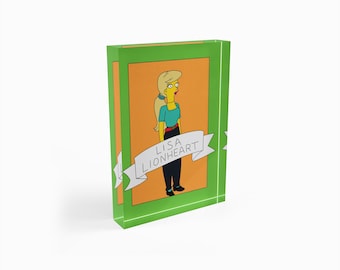 Simpsons Lisa Lionheart Acrylic Block