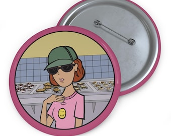 Daria Cafeteria Quinn Pin Buttons