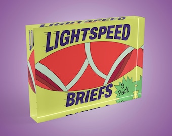 Futurama Lightspeed Briefs Acrylic Block