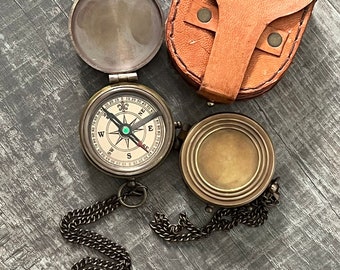 Christmas Gift, Engraved Compass, Fathers Day, Men's Gift, Wedding Gift, Working Compass, Gift for Fiance , Groomsmen Gift, Adventure Gift