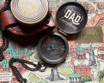 Gift from Groom to Dad, Compass for Fathers, Compass Gift Dad, Gift from Father to Father, Graduation Gift from Son to Father, Father's Day
