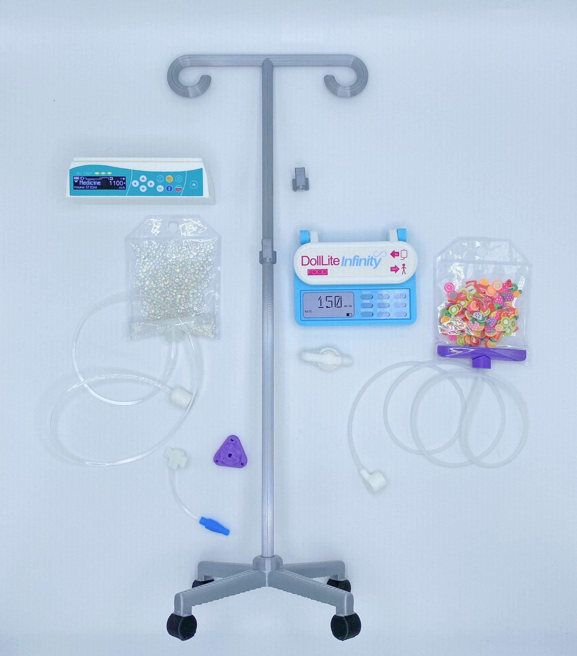 Supports de bouteille de perfusion à identifier