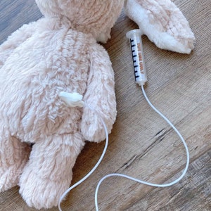 Toy Gravity Feed Syringe for Doll or Stuffed Animal
