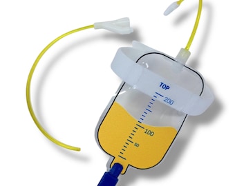 Sonda urinaria y bolsa para la pierna para muñeca, juguete de terapia de juego