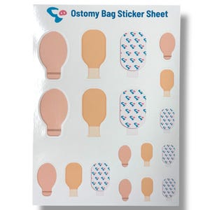Ostomy Bag Sticker Sheet - Etsy