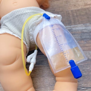 Spielzeug Blasenkatheter und Beinbeutel für Puppe oder Stofftier, Blasenkatheter und Beintasche für Stoffies