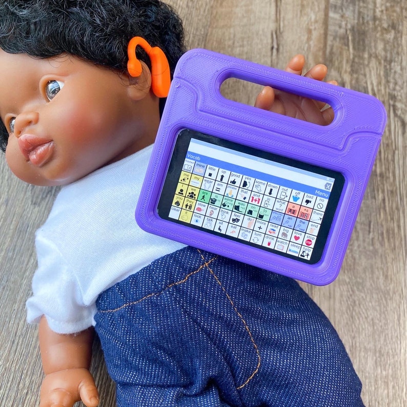 Doll AAC Tablet Toy, Inclusive Play, Fits 18" Dolls image 3