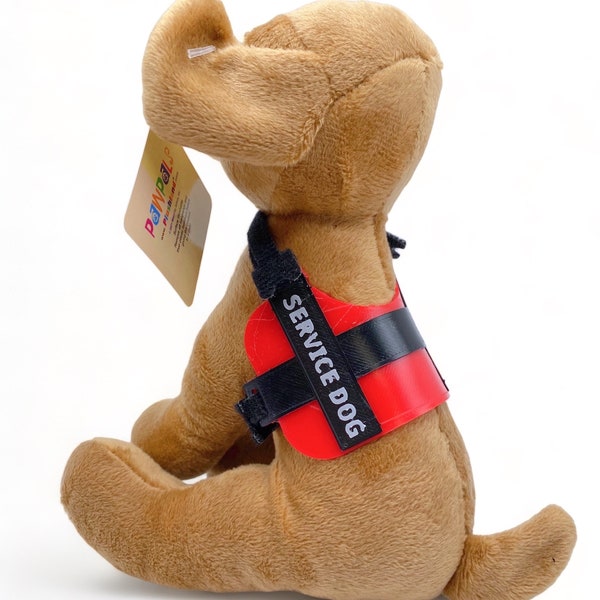 Toy Service Dog, Mini Labrador Service Dog, Stuffed Service Dog and Vest