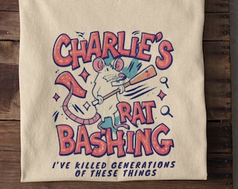 Copy of Always Sunny Charlie&#39;s Rat Bashing Funny T Shirt, Charlie Mac Dee Frank Sunny In Philadelphia Shirt, Paddy&#39;s Pub Philly T-Shirt Gift