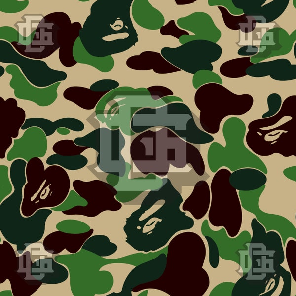 Hypebeast Camo Seamless Pattern Texture Background Illustrator Photoshop Hype Camouflage Designer Luxury Drip