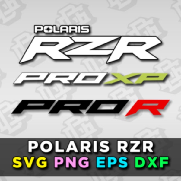 Polaris RZR Pro R Xp SVG DXF Png Eps Download Vector Files for Cricut or Vinyl Cutter utv sxs side by side Design logo decal file