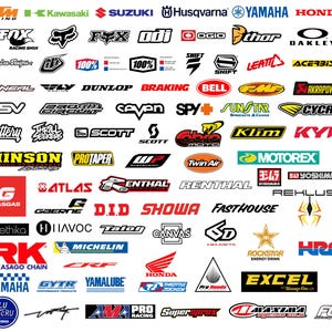 Motocross Marken SVG DXF png eps Logo Pack MX Paten Supercross Moto Vektor-Dateien für Cricut Silhouette Dateien Download