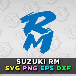 90 Retro Suzuki RM SVG PNG DXf eps Logo Download para Cricut Motocross Arquivo de corte Arquivos vetoriais RM60 RM80 RM85 RM100 RM125 RM250