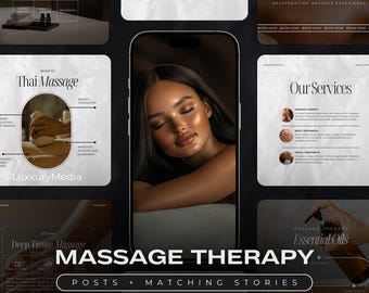 Instagram-inlägg för massage, Instagram-mallar för massage och massageterapi, inlägg för sociala medier för massageterapeuter, spa-mallar, varumärkesbyggande för massage