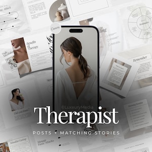 Therapist Instagram Templates | Therapist Social Media Posts | Counseling Posts | Mental Health Templates | Psychologist Instagram Templates