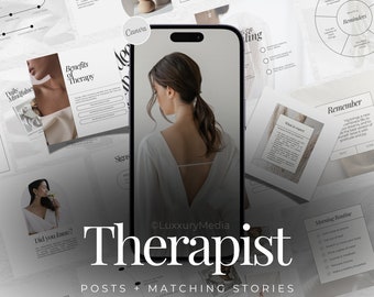 Therapist Instagram Templates | Therapist Social Media Posts | Counseling Posts | Mental Health Templates | Psychologist Instagram Templates