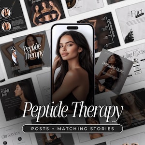 Peptide Therapy Instagram Templates | Clinical Weight Loss | Peptide Therapy Social Media Posts | Nurse Injector Posts | Medspa Templates