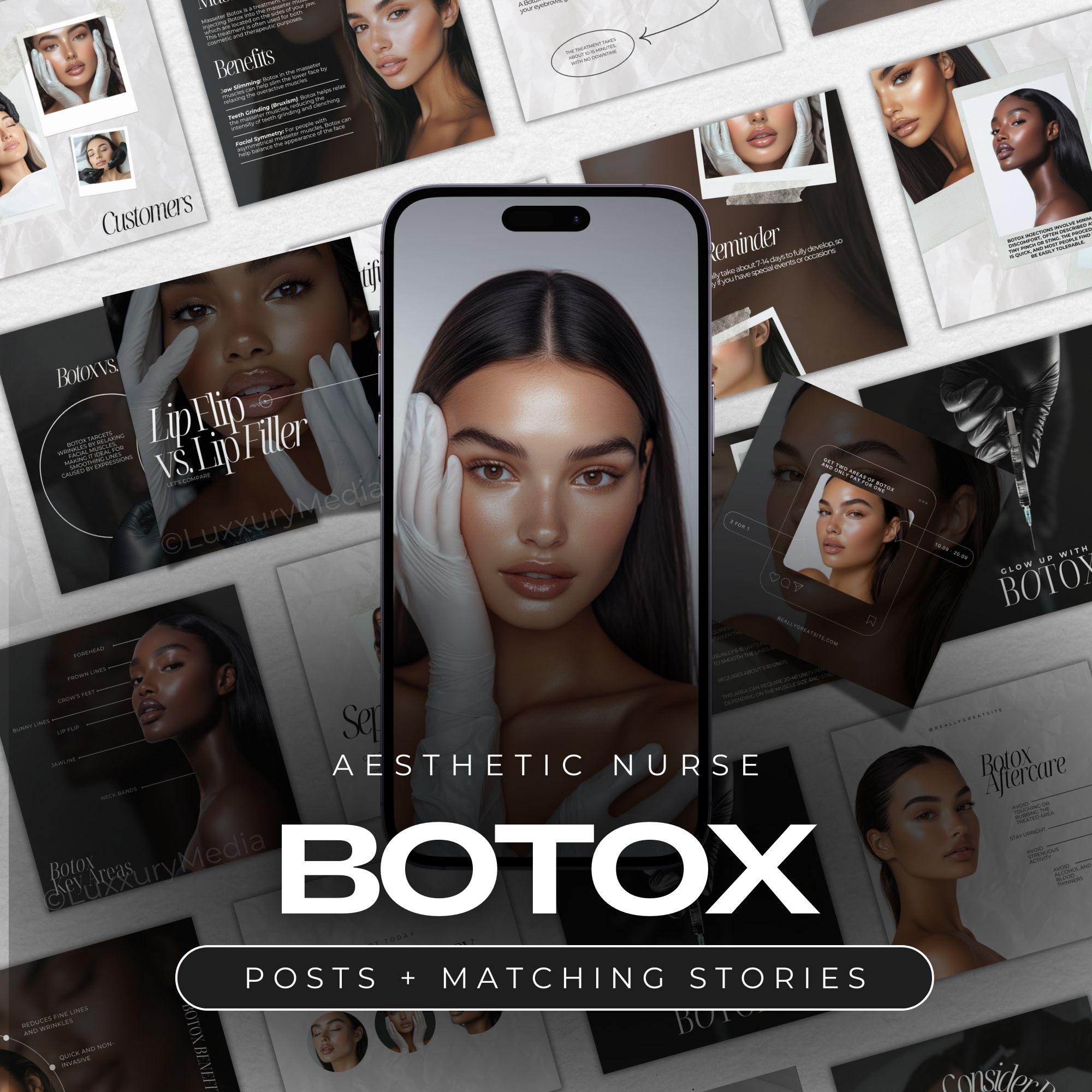 Botox Instagram Templates | Nurse Injector Social Media Posts | Medspa ...