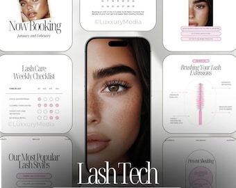 Lash Tech Instagram Template | Lash Extension Post Templates | Lash Extension Template | Lash Artist Social Media Post |  Lash Tech Posts