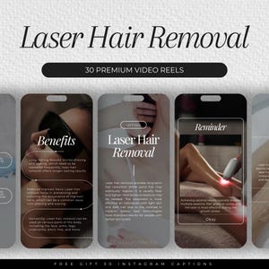 Laserontharing Instagram-spoelen Laserontharing Socialmediaberichten | IPL-laserspoelen | Sjablonen voor schoonheidsspecialiste | Huidverzorgingsspoelen