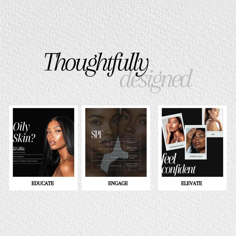 Luxury Skincare Instagram Templates | Esthetician Social Media Posts | Medspa Templates | Skincare Posts | Acne Posts | Skincare Templates image 6