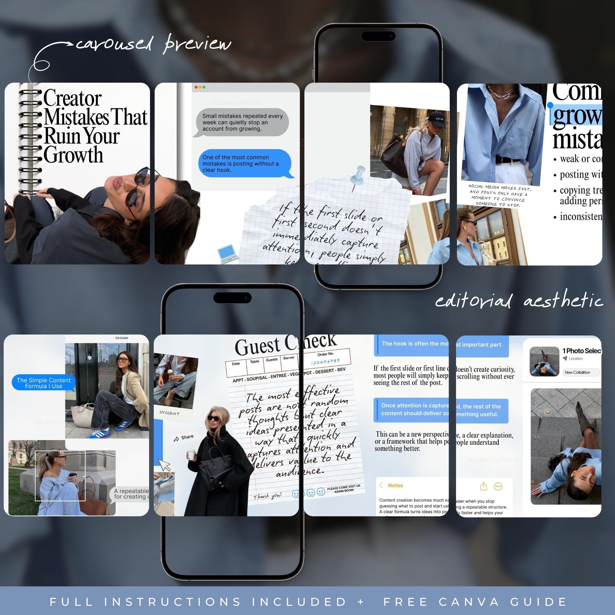 Ios Core Seamless Instagram Carousel | Aesthetic Instagram Carousel ...