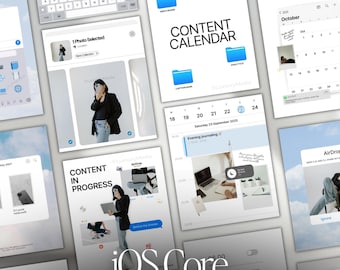 iOS Core Instagram Templates | Aesthetic Social Media Templates | Social Media Manager Posts | Social Media Marketing | Coaching Templates