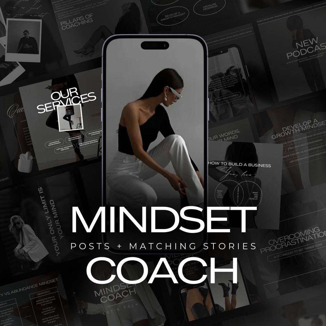 Mindset Coach Instagram Templates Social Media Marketing Coaching ...
