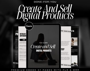 How To Create And Sell Digital Products | PLR Ebook Digital Items | Faceless Ebook Template | Done For You Ebook