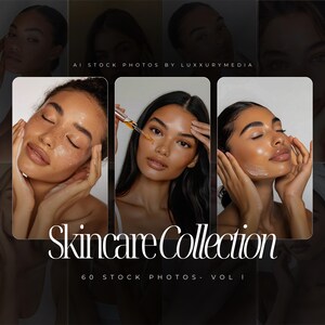 60 Skincare Stock Photos | Stock Photos With MRR + PLR | Skincare Instagram Templates | Skincare Beauty Photos MRR | Digital Marketing