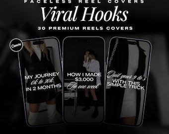 Instagram Faceless Reels Covers | Faceless Reels Luxury Instagram Templates | Viral Reel Covers With Hooks | Luxury Reels Covers Faceless