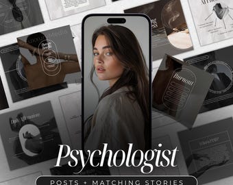 Modelos de Instagram para Psicólogos | Postagens de Mídias Sociais sobre Psicologia | Postagens de Marketing para Terapeutas | Modelos de Saúde Mental | Postagens de Aconselhamento