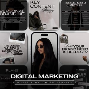 Digital Marketing Instagram Templates | Social Media Manager Posts | Coaching Templates | Social Media Marketing Agency