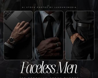 100 Men Faceless Stock Photos | Stock Photos With MRR + PLR | Business Men Photos | Luxury Faceless Photos MRR | Premium Stock Photos