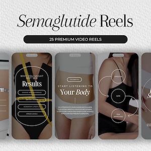 Semagluetide Weight Loss Instagram Reels | Medspa Template | Weight Loss Social Media Posts | Medical Weight Loss Posts | Semagluetide Reels